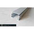 Carril ciego vertical de aluminio plateado anodizado de 32 mm de altura